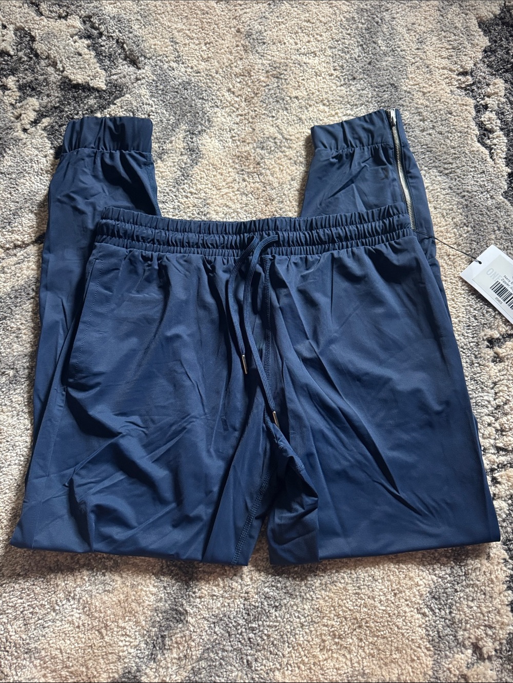ZYIA Navy Everywhere Zipper Joggers